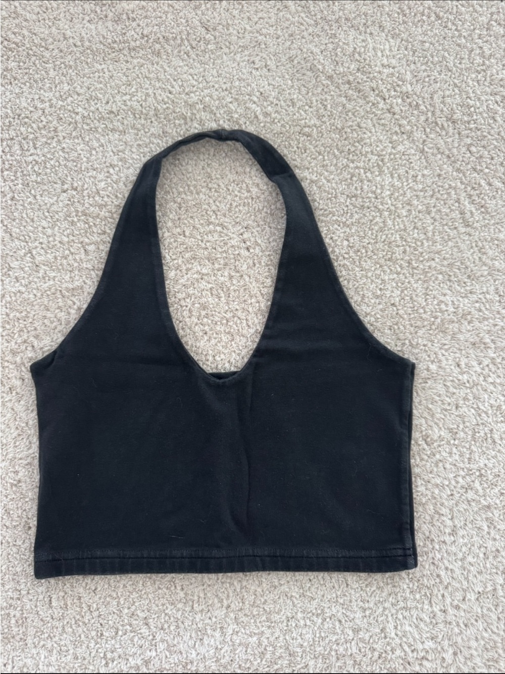 Brandy Melville Black Halter Crop Top